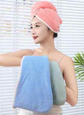 Double-layer thick dry hair cap for women, with strong water
