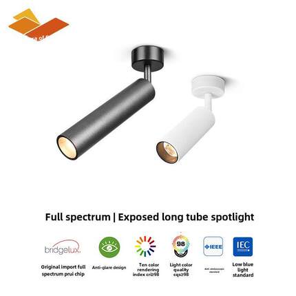 飞行时代小射灯表面安装天花板安装无孔背景墙走廊照明7W高画质长