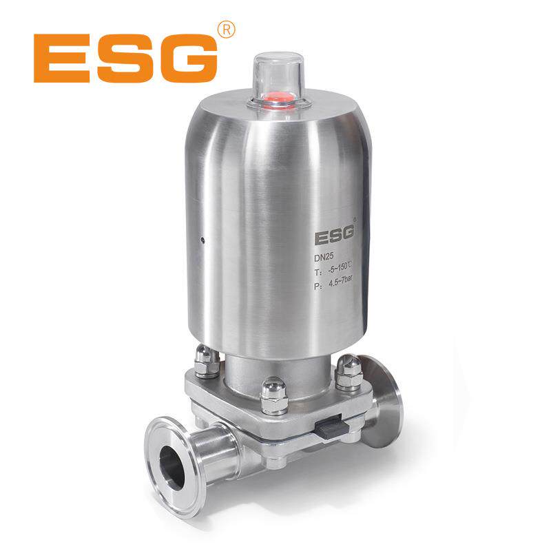 ESG精锐阀门食品制药级快装式气控隔膜阀 卫生级双膜片两通隔膜阀