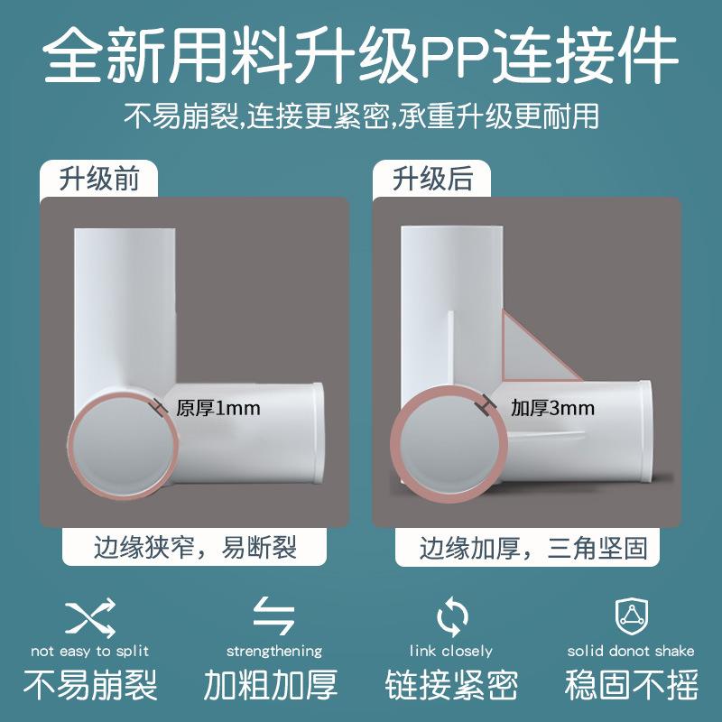 衣柜布易家用卧室简组装布衣柜出租房钢经管加粗加固VXE艺济型收