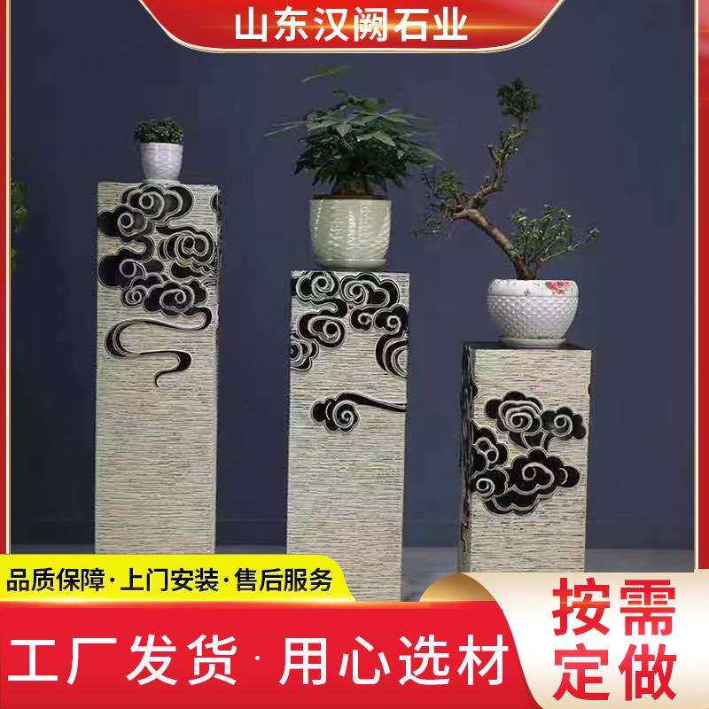 金蟾造景麒麟装饰十二生肖石柱拴马桩石雕仿古狮子青石貔貅栓马庄
