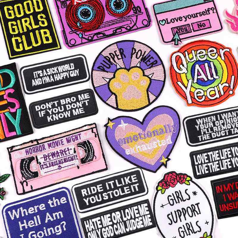 Embroidery Patch Where The Hell Am I Going Patch Letter/Cart