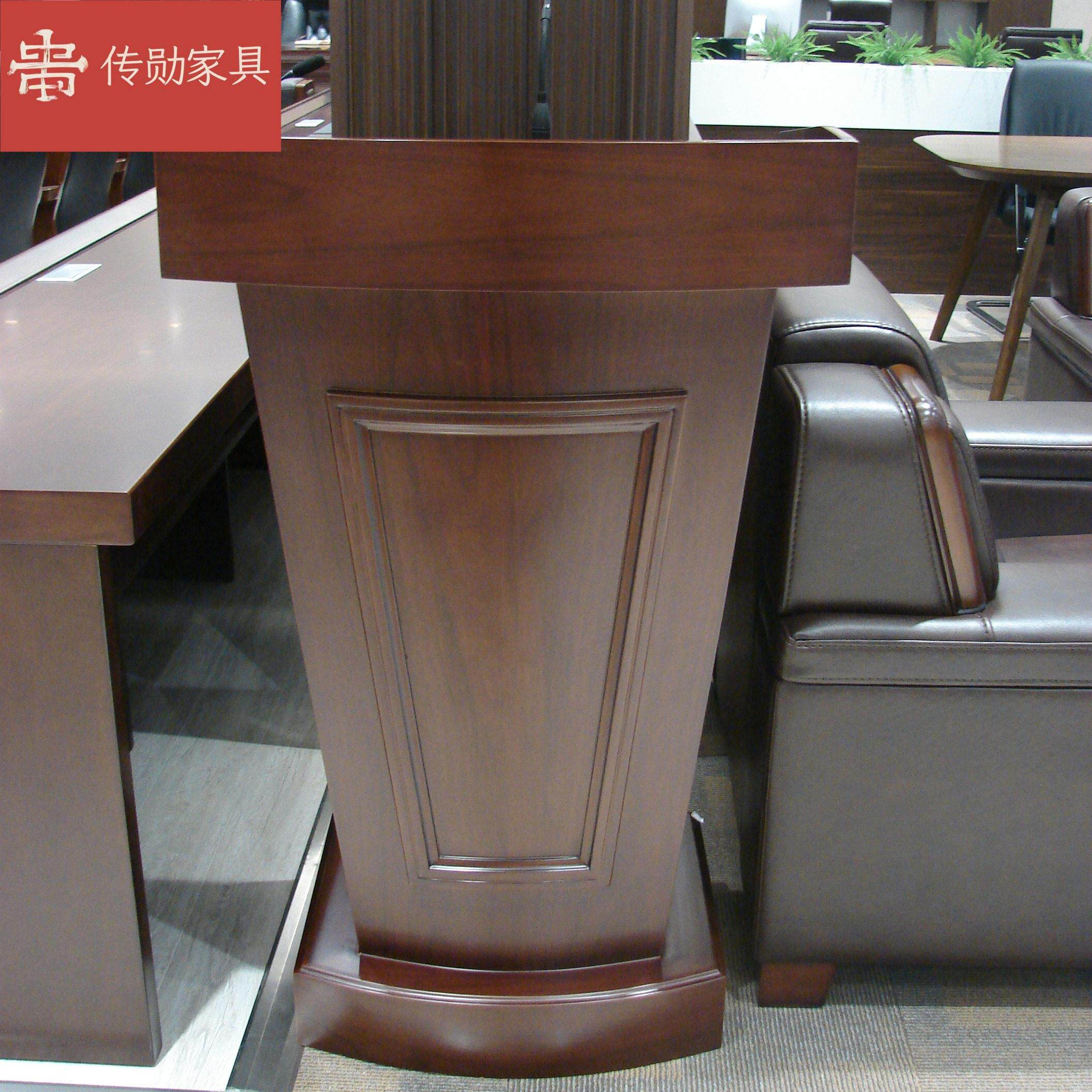 演讲台发言台多媒体室主持台实木培训演讲台方形