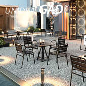 UN芭蕉沙发椅酒吧户外桌椅组合外摆精酿酒馆音乐餐吧西餐厅咖啡厅