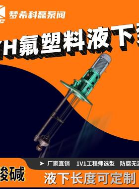 FYH氟塑料四氟液下泵液下抽酸抽废水防腐耐酸碱水泵污水泵