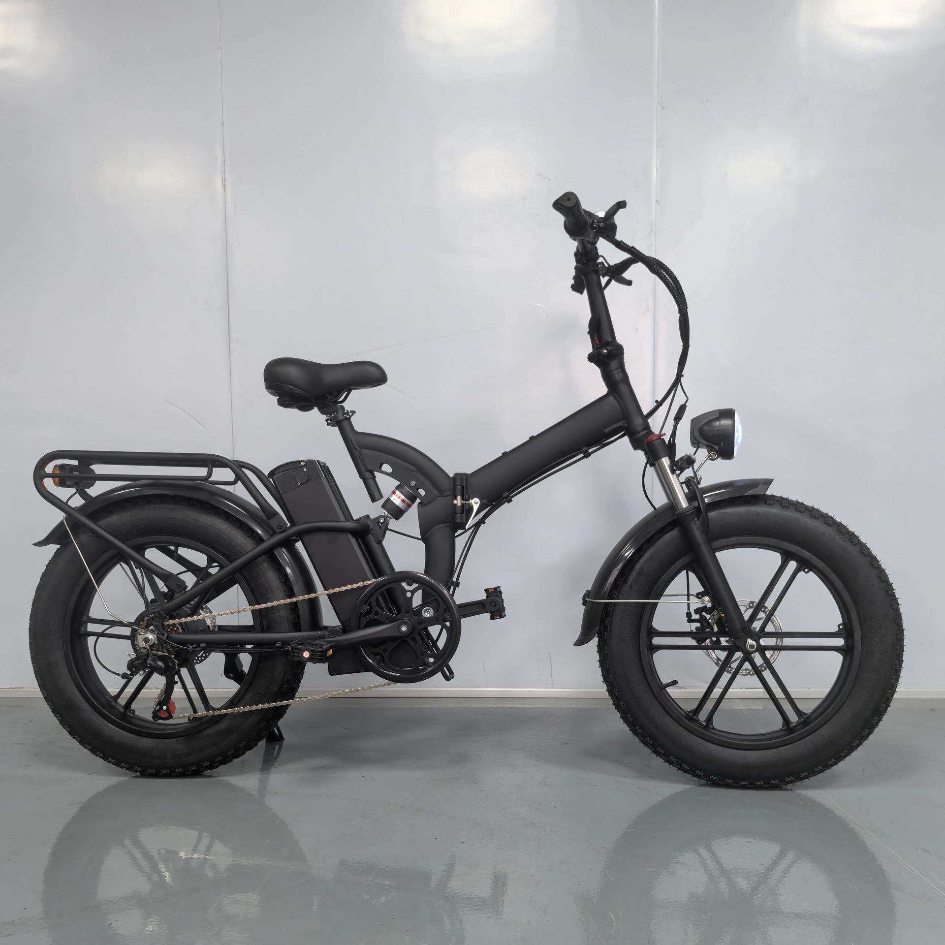 ebike工厂20寸折叠雪地胖胎电助力自行车成人变速雪地电动自行车