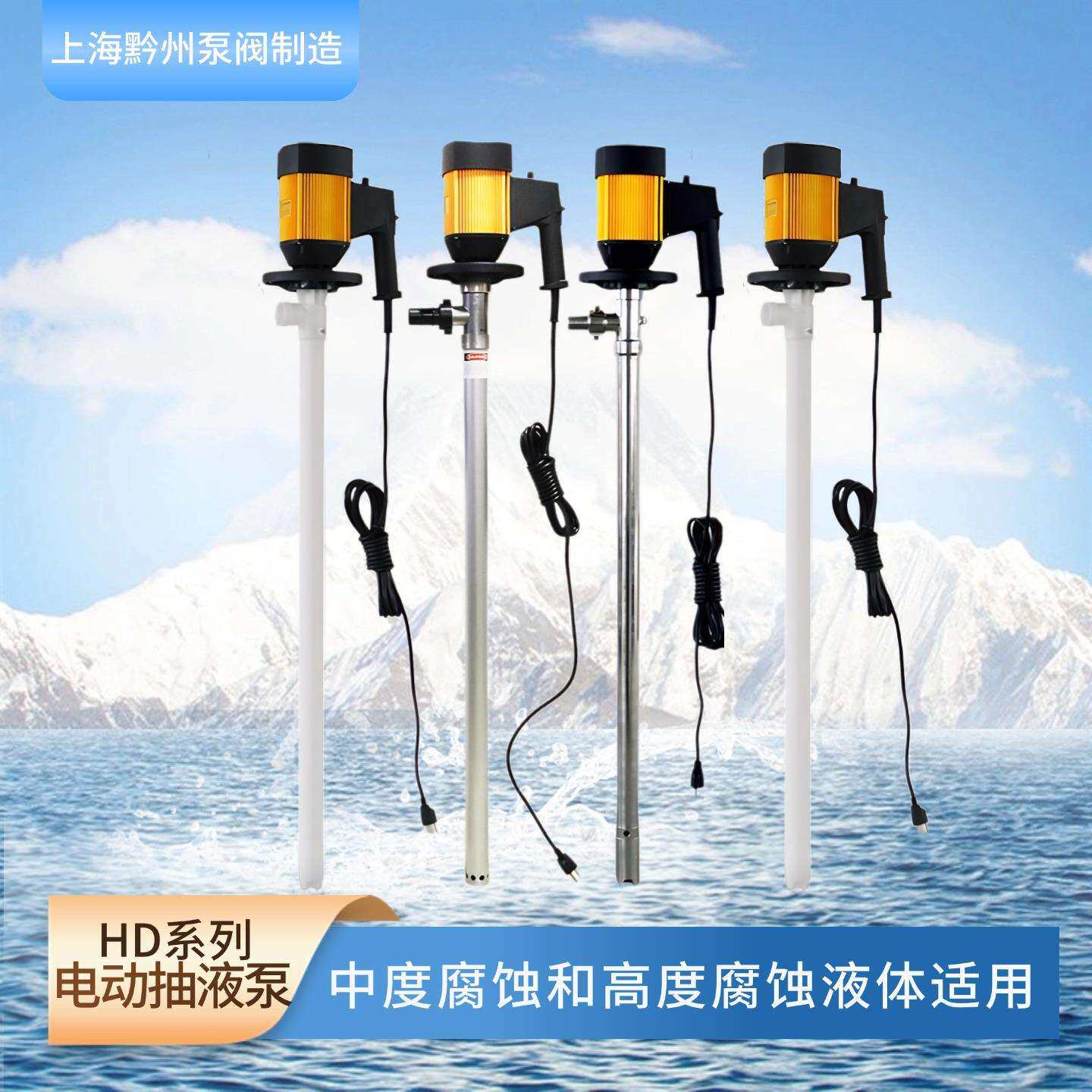 电动抽油泵hd-e2+pvdf-700mmhp高扬程无极调速插桶泵油桶泵抽液泵