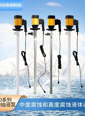 HD-E2-V+PVDF-1500mm插桶泵 低噪音柴油电动油桶插桶泵手提抽油泵