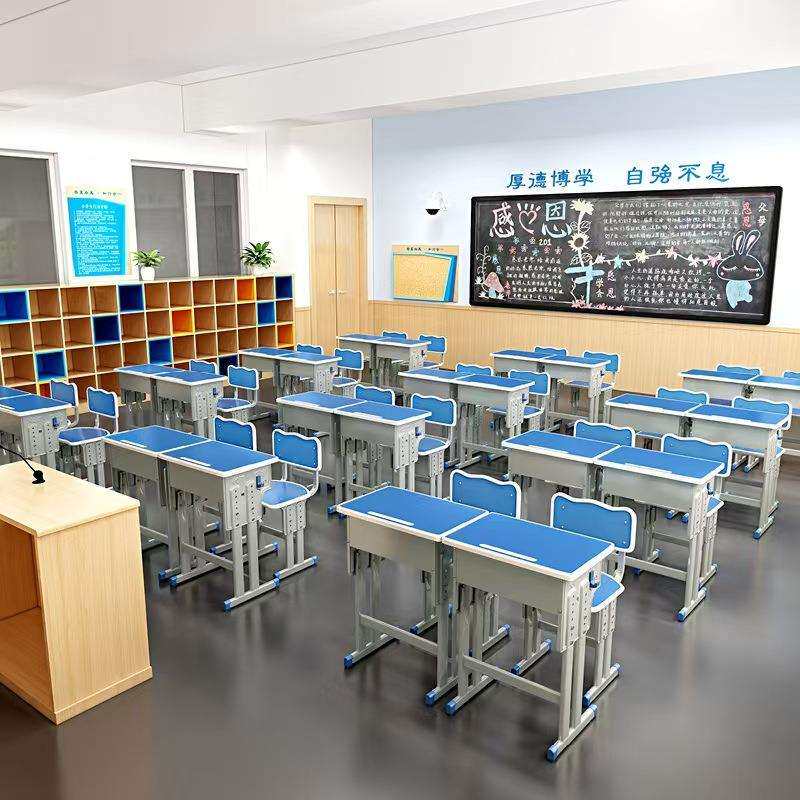 中小学生辅导班课桌椅直销培训班托管双人学校电脑桌升降书桌