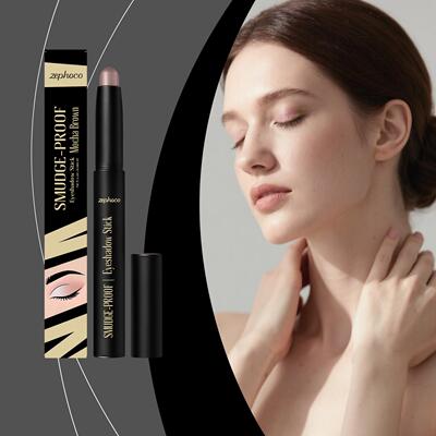 Zephoco Mocha Brown Shimmer Eyeshadow Pencil - Matte, Creamy