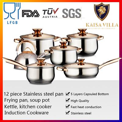non stick stainless steel cookware set pots and pans 汤锅
