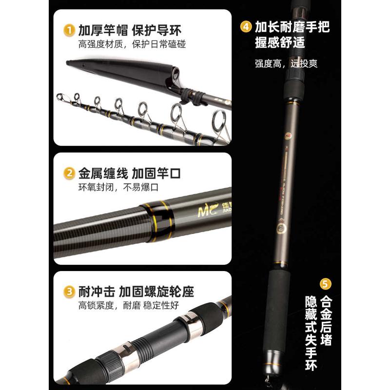 佳钓尼海钓竿XE远投大物杆全套纺车轮套装矶钓多功能手海两用杆碳