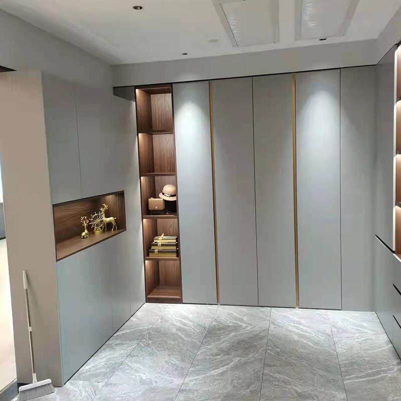 走入式衣柜定制家用卧室简约现代轻奢开 放式衣帽间全屋定做收纳