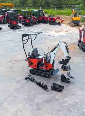 .8挖吨迷你履带小挖机 可电梯0大棚开沟小HT08微型机果进园挖土机