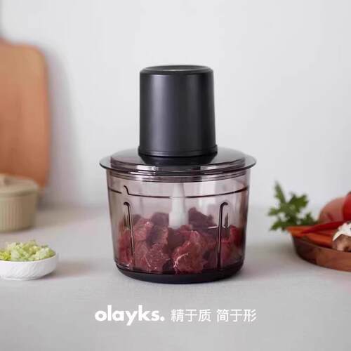 高档olaks立家时绞肉机用电动小型多功能自全动y搅拌机碎肉打馅蒜