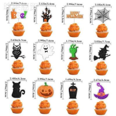 正品Halloween flag balloon set ost wizard cake tag hanging插