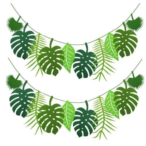 Turtle Leaf Decor Hawaii Party Happy Summer Birthday Party D
