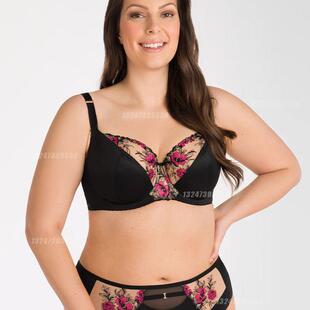 cup women bra plus full lace size thin Embroidery