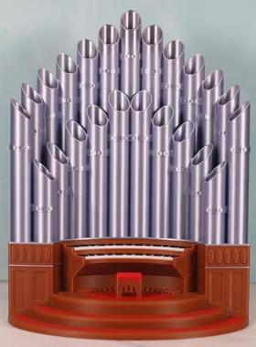 跨境新品管风琴笔筒办公室桌面收纳笔筒家居客厅装饰品桌面摆件