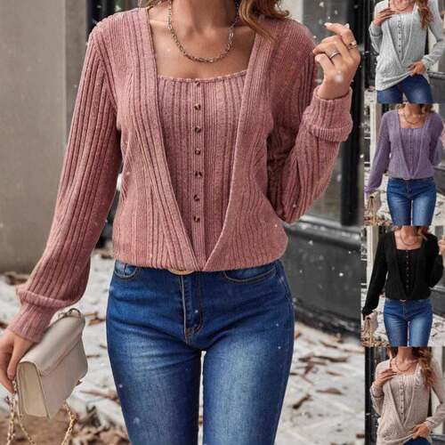 Elegant Casual Fall Winter Plus Size Women's Solid Color