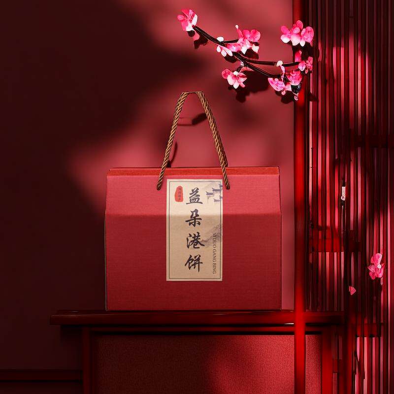 益朵港饼礼盒湖北黄石特产超薄芝麻饼孕妇零食1000g怀旧老式月饼