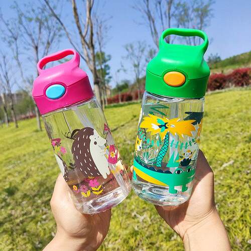 450ml Kids Water Bottle With Straw BPA Free Children Drinkin