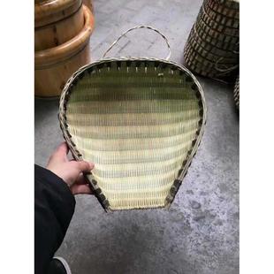 精品竹筲箕簸箕手工竹编竹制品工艺品洗菜盛菜篮子饭店家用