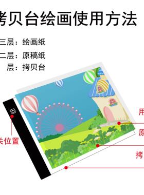 工厂A4A5A3 发光透写临摹绘画板 拷贝台LED灯箱钻石画透光台