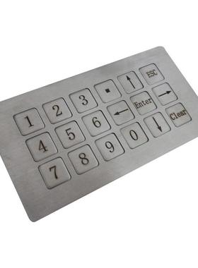 达沃D-8239 18键工业数字小键盘 不锈钢金属小键盘 工业防爆防尘