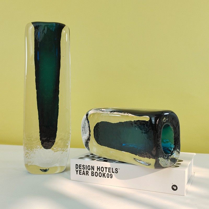 现代创意琉璃超厚深蓝花瓶摆件样板房客厅餐桌插花花器玻璃装饰品,工业油品/胶粘/化学/实验室用品,其他实验室设备,淘宝优惠券,粉丝福利购,淘宝优惠卷