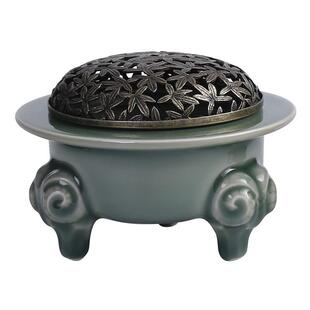 香炉家用室内檀沉香艾草熏炉香陶瓷盘炉香薰炉茶香RVW道桌面摆香