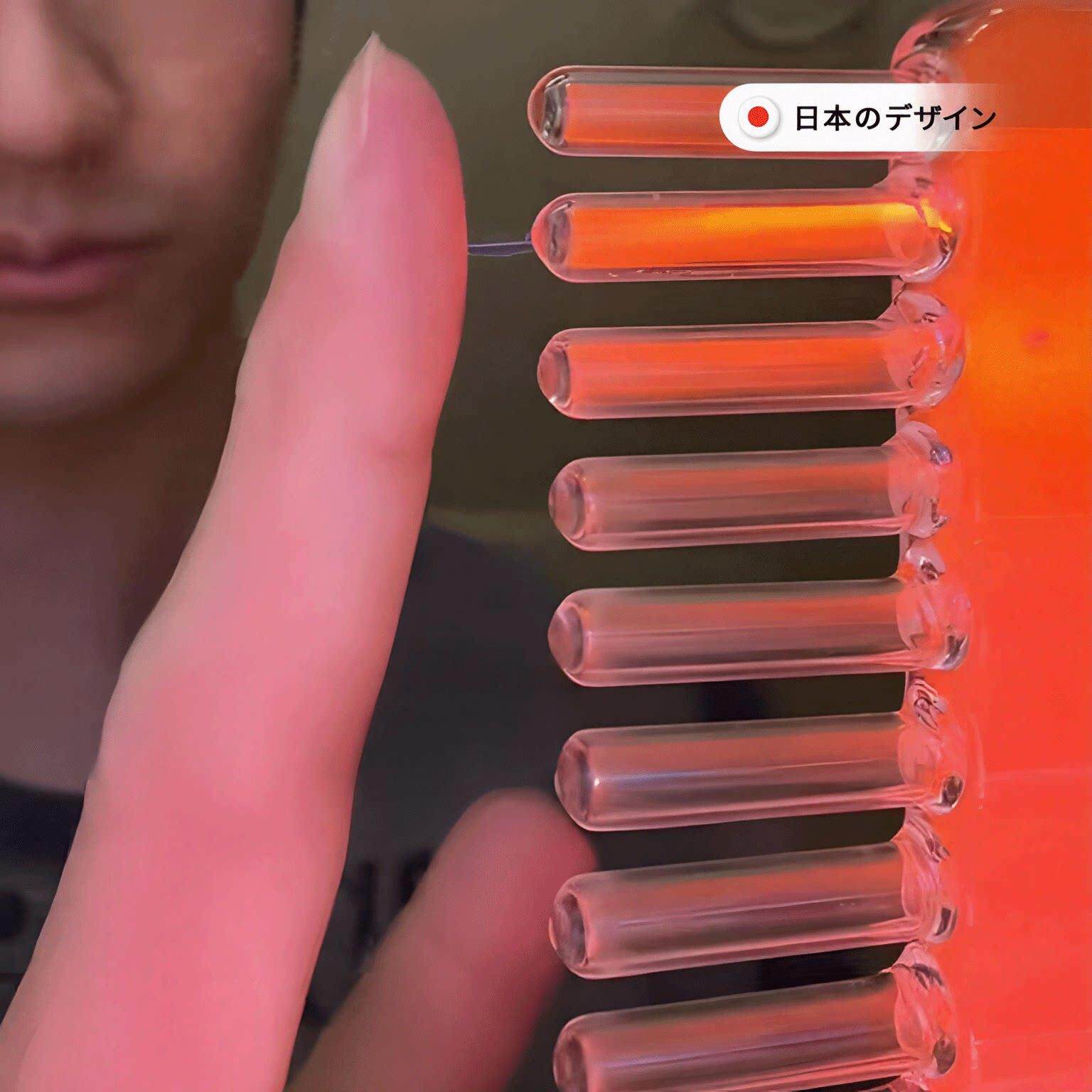 日本健发仪电流梳微电流护理仪按摩梳臭氧头皮红光产生器美容仪