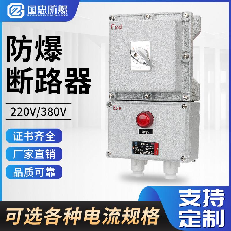 BXL防爆断路器2P3P4P220V380V空气开关三相防爆配电箱接线箱漏电