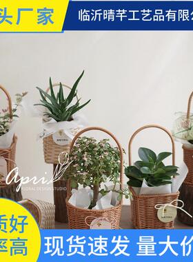 外贸跨境花篮铁艺造型复古花瓶