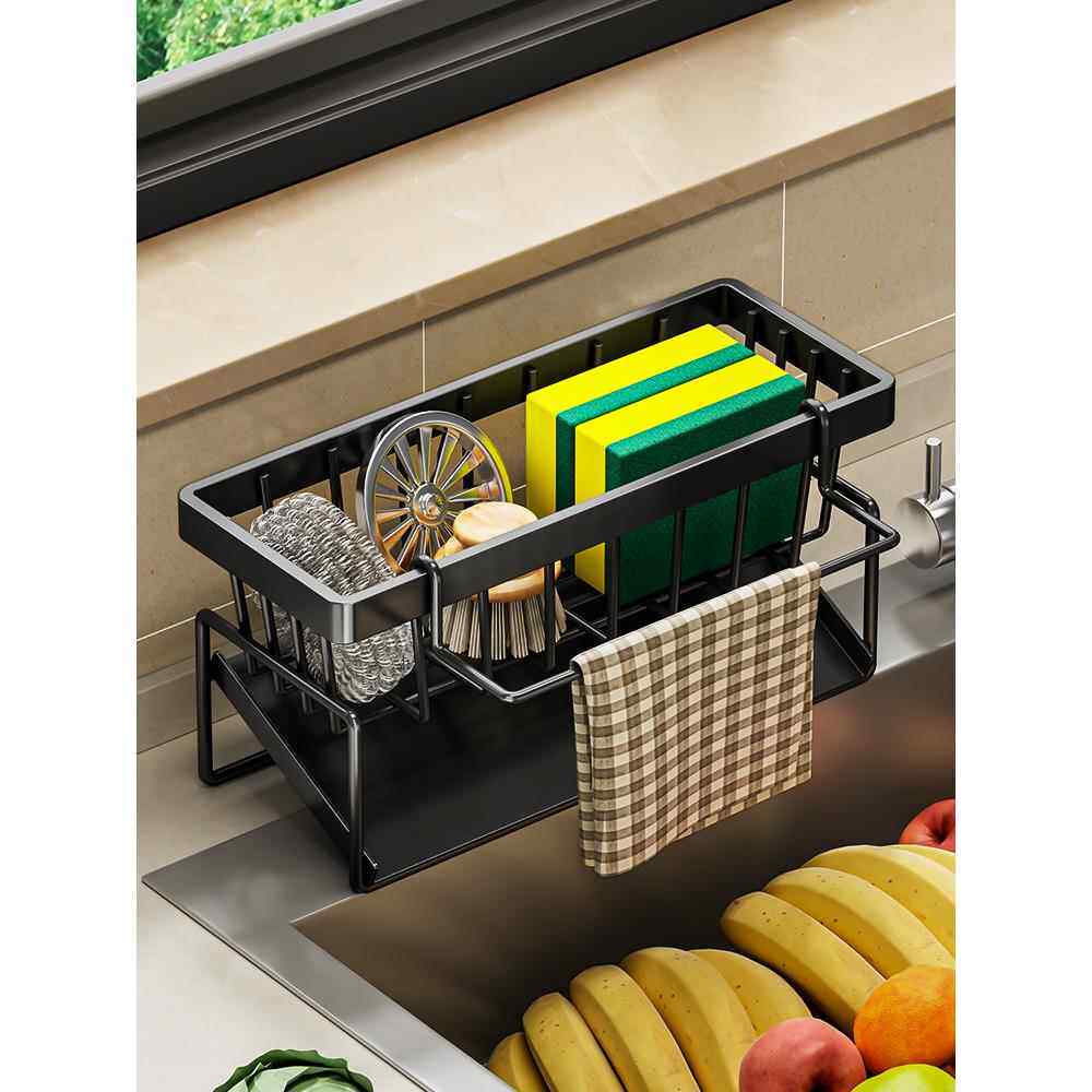 德国进口厨房置物架抹布沥水架水槽海绵洗洁精洗碗台面收纳