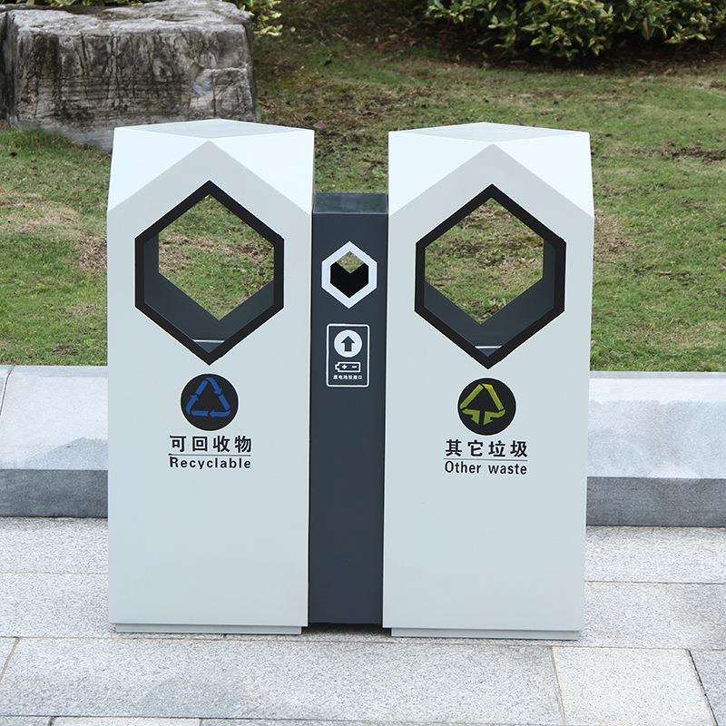 不锈钢垃圾桶公共场合分类垃圾箱小区室外环卫果皮桶商用