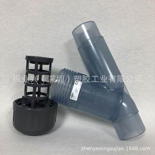 瑞士GF UPVC透明Y型过滤器+配过滤器网 PVC 305型插管式过滤器D32