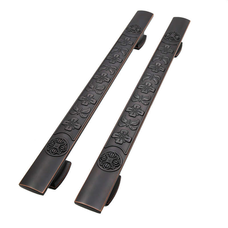 木门玻璃门大拉手KTV酒店别墅欧式仿古黑色对装明装大门把手实心