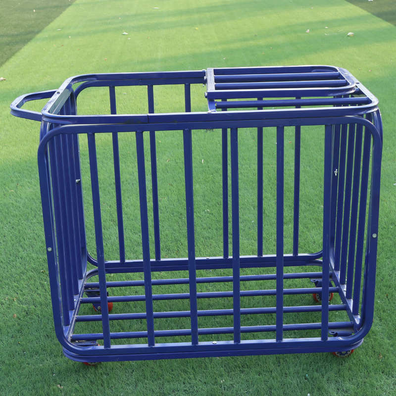 不锈钢折叠收纳球框可拆装排球足球推车折叠式带轮球车篮球车批发