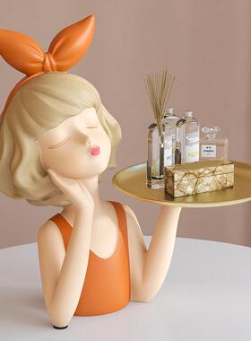 进门玄关托 托盘摆件鞋柜女孩客厅桌面房间钥匙收纳家居房间软装