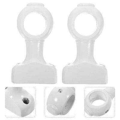 2 Pcs Hanger Rack Stand Curtain Rod Bracket Hangers Wall