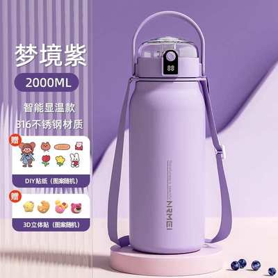 大肚保温水杯子大容量2000ml冷水壶吨桶吨女便携25新款泡茶水分离