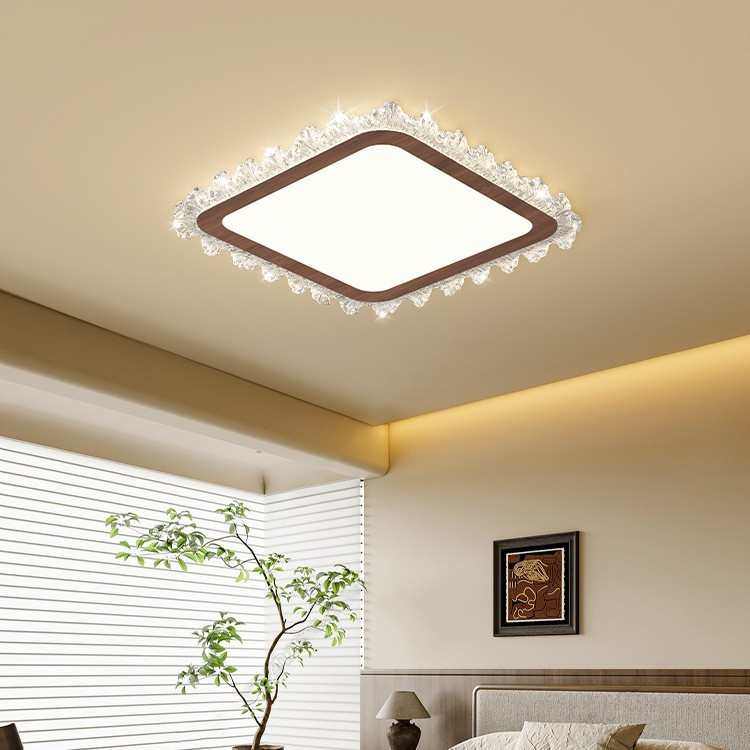 中古卧室吸顶灯书房灯轻奢冰晶现代简约圆形护眼房间灯主卧书房灯,家装灯饰光源,智能吸顶灯,淘宝优惠券,粉丝福利购,淘宝优惠卷