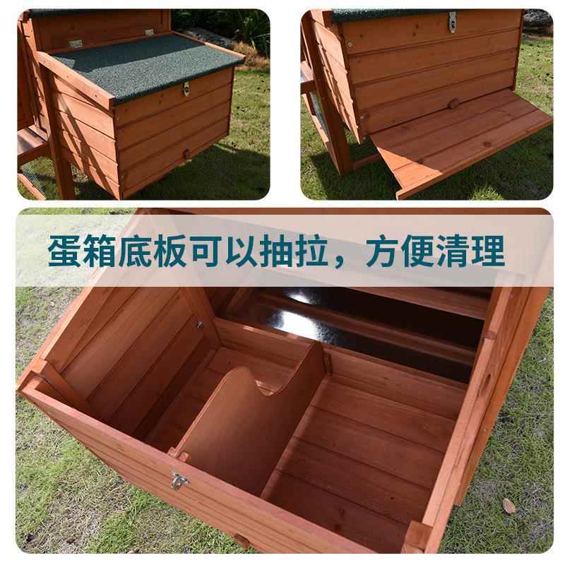鸡笼子鸡窝鸡舍兔鸽笼子笼家用大号户外木制养殖房猫窝兔FGK托盘