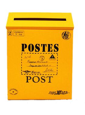 复古邮箱 铁皮信箱挂墙意见箱邮筒家居装饰拍摄道具墙壁墙面壁饰