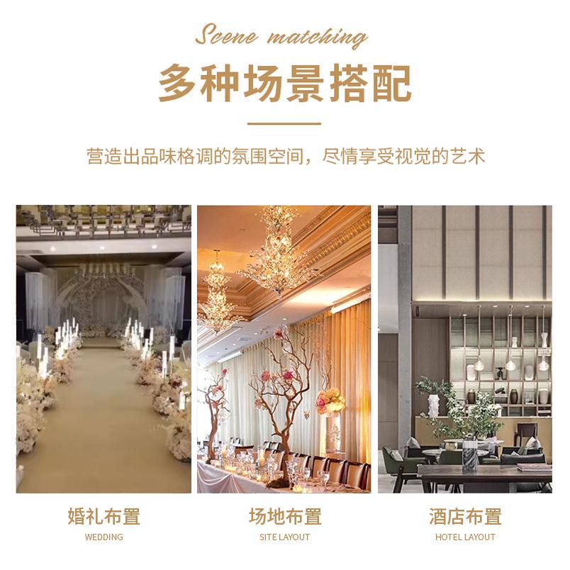 货源婚色庆置路引布架金铁艺婚礼道具架子LYM摆件电花镀装饰花器