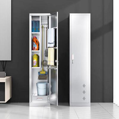 不钢清洁柜锈教室锈钢拖把柜商场卫生钢制保洁储OWS-80物柜扫存帚