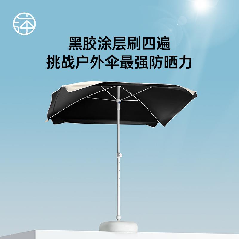 沐彩正方长伞摆摊专便用雨伞户外太阳露营遮方阳携推车超伞轻PNS