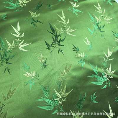 真厂家仿古叶布三五大竹织锦缎旗袍丝绸面料唐装服宠物布料坐垫
