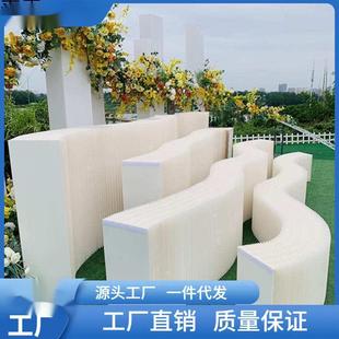 创意展示台多功能伸缩折叠纸展示架落地陈列架瓦楞纸凳纸质置物架